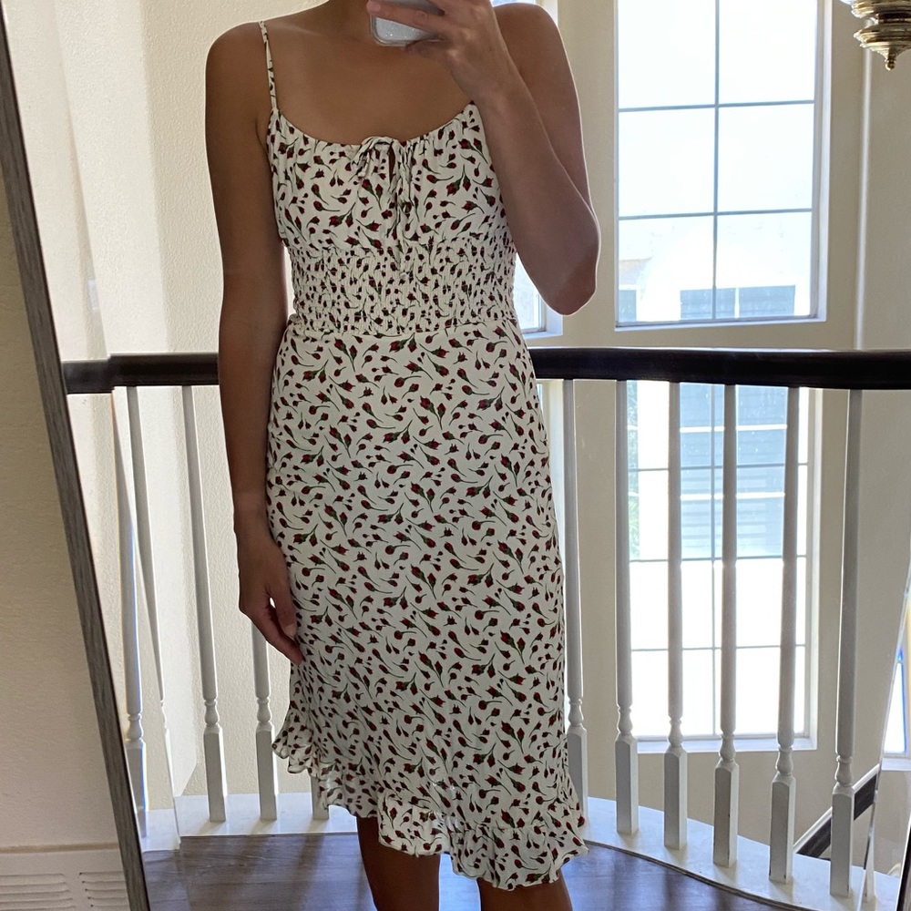 Reformation Genie Dress in Marion Rose Print Sz 4